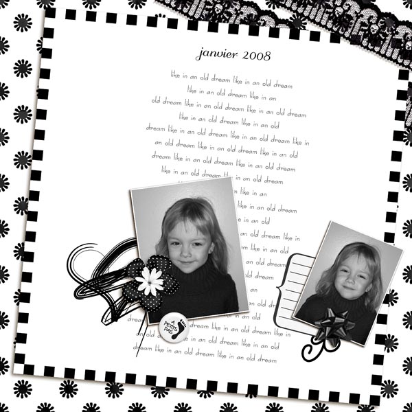 kit old dreams in black and white simplette page niconat