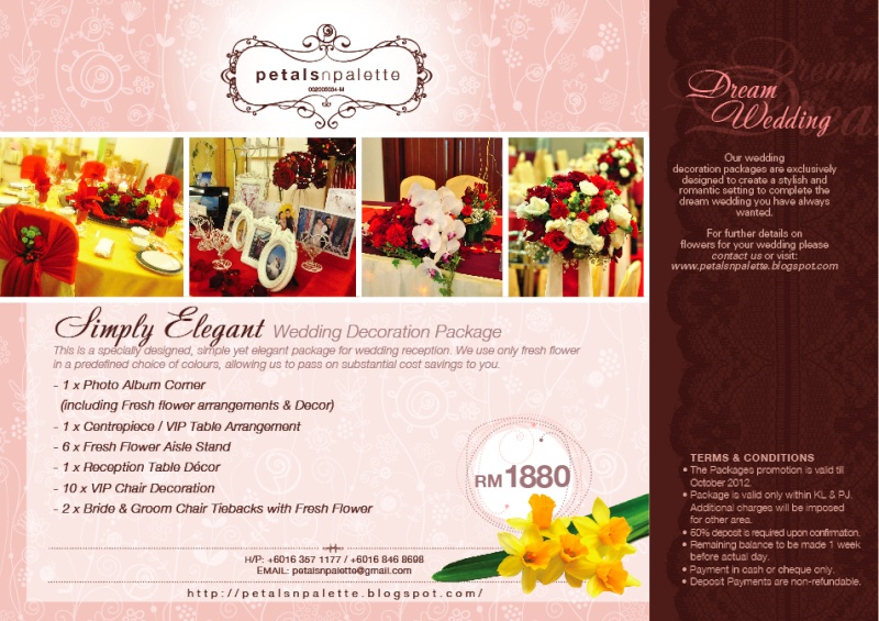 This is a specially designed simple yet elegant package for wedding 
