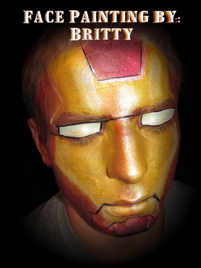 Ironman Face Painting