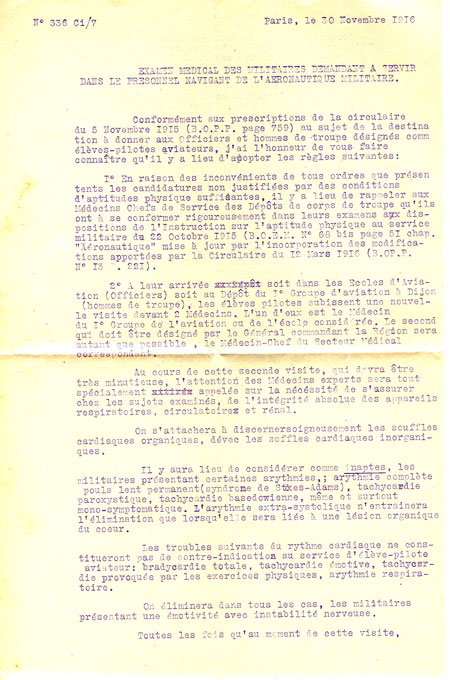 Examen médical, 30 novembre 1916 medica10